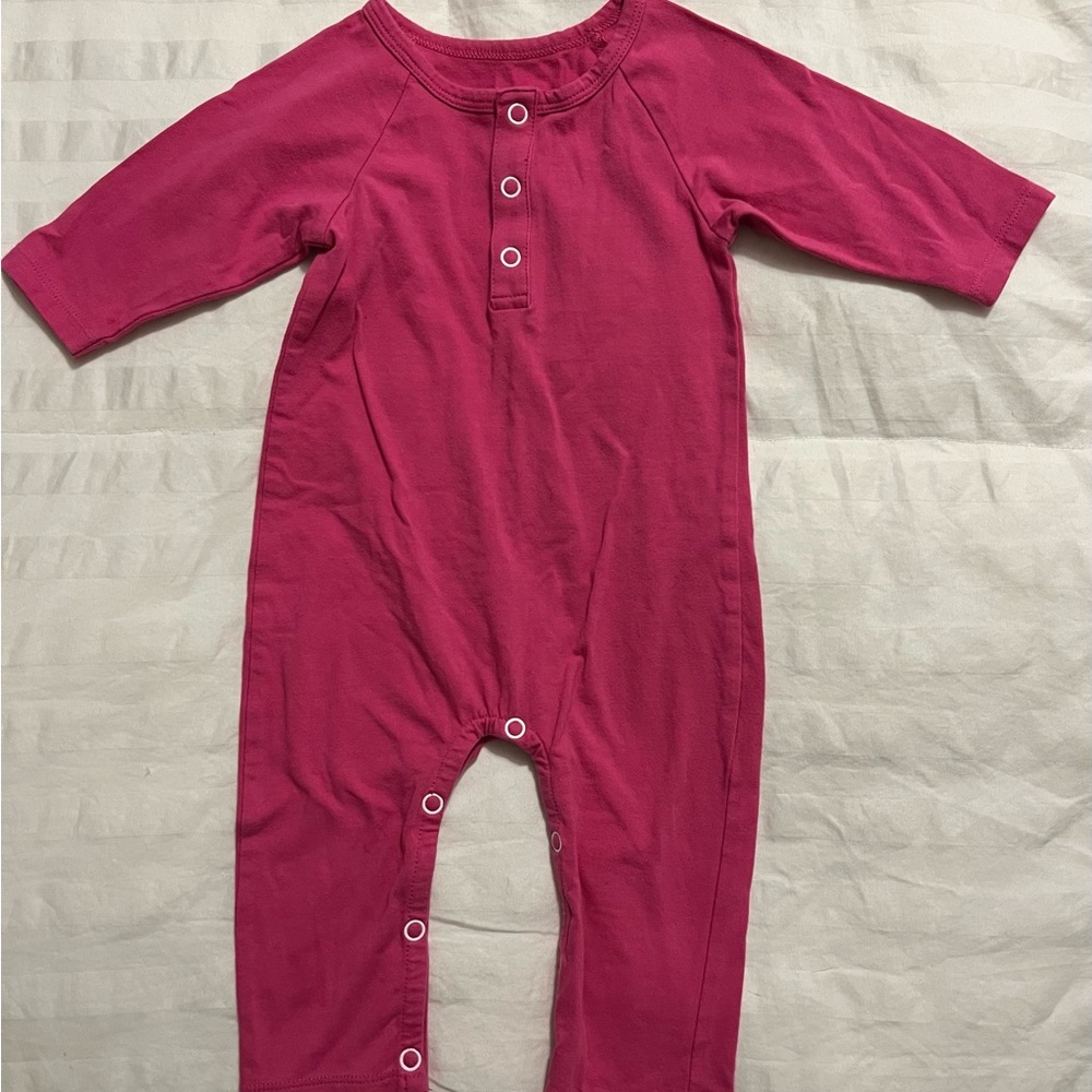 June & January Pink Baby Romper. 0/6M.